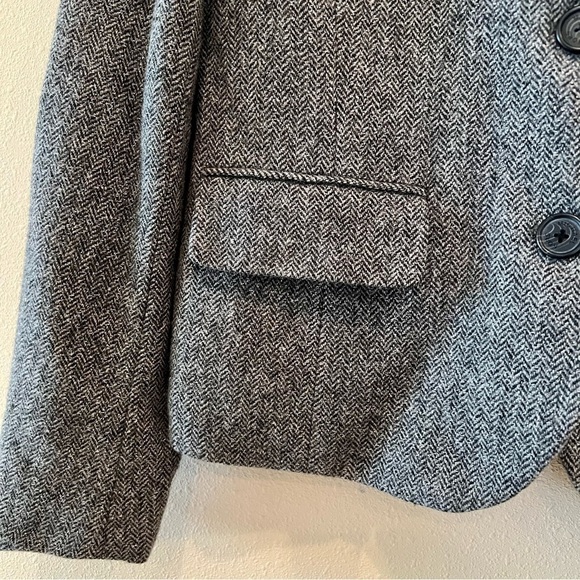 MICHAEL KORS Wool Herringbone Grey Academy Blazer Y2K women’s size 10 - Picture 4 of 9